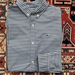 Vineyard Vines Performance Boy 18 / XL Like New  On-The-Go Navy Blue Gingham